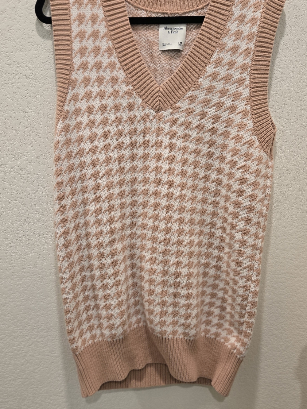 Abercrombie & Fitch Beige and White Knit Mini Dress